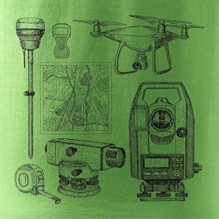 Geodet teodolit dron
