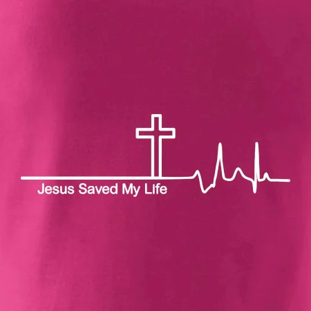 Jesus Saved My Life kríž ekg