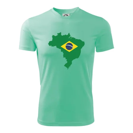 Brazília vlajka v mape