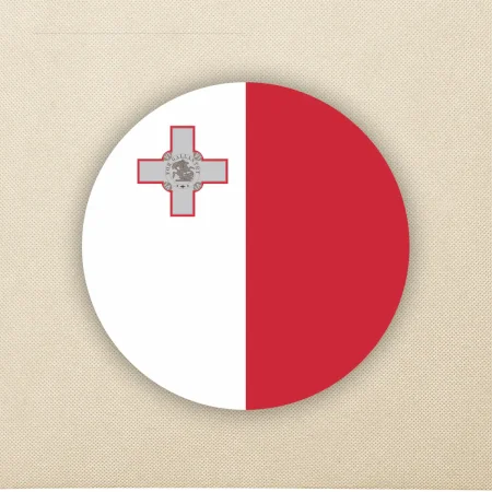 Vlajka Malta guľatá na prsník