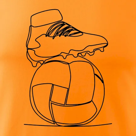 Futbalová lopta kopačka jedným ťahom