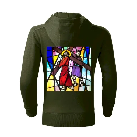 Vitráž - Ježiš a kríž