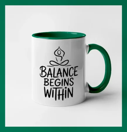Balance begins within nápis