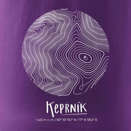 Keprník - vrstevnice v kruhu