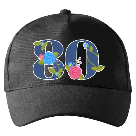 Kvetinové číslo kreslené - 80
