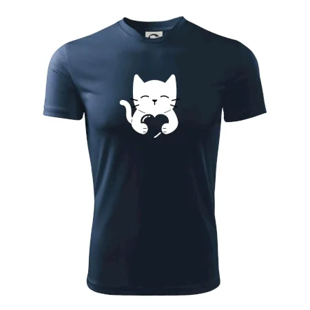Mačka drží srdce
