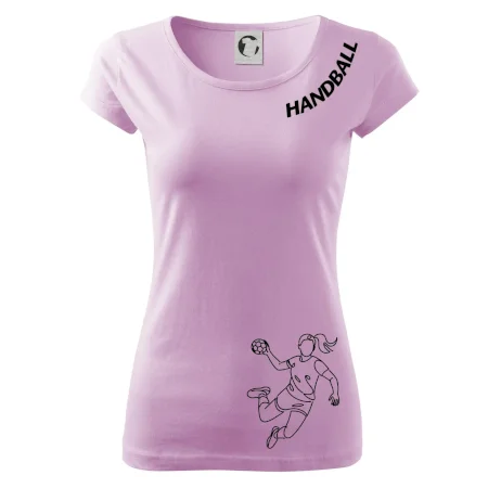 Handball nápis šikmo - dievča