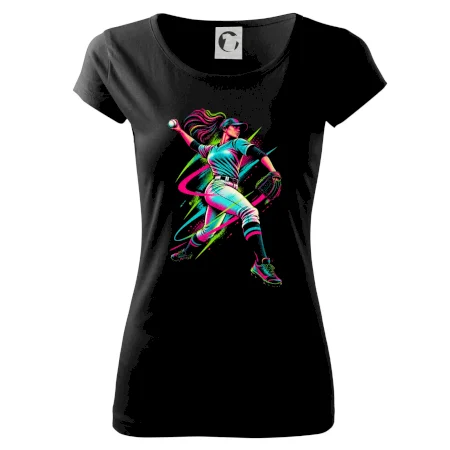Baseballová nadhazovačka neonový pop art