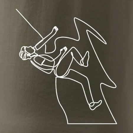 Lezec na skale jedným ťahom