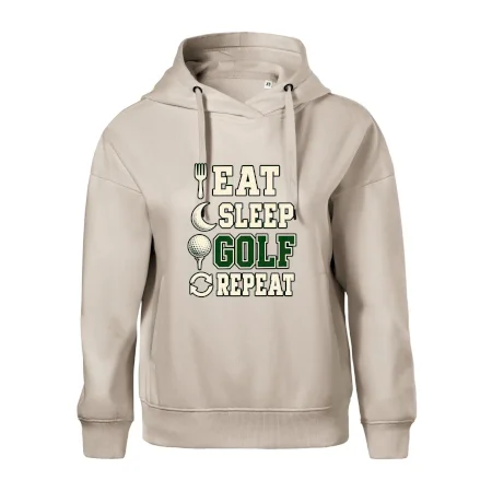 Eat sleep golf repeat typografie