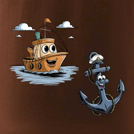 Parové tričko - Loď a kotva