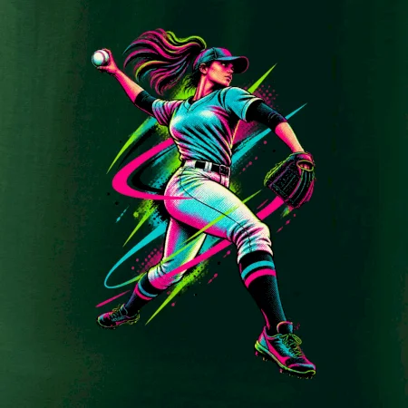 Baseballová nadhazovačka neonový pop art