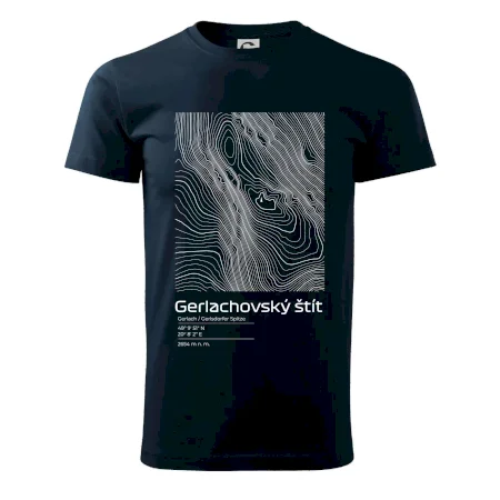 Gerlachovský štít - vrstevnice v obdĺžniku