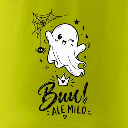 Buu ale milo - roztomilý duch čiernobiely