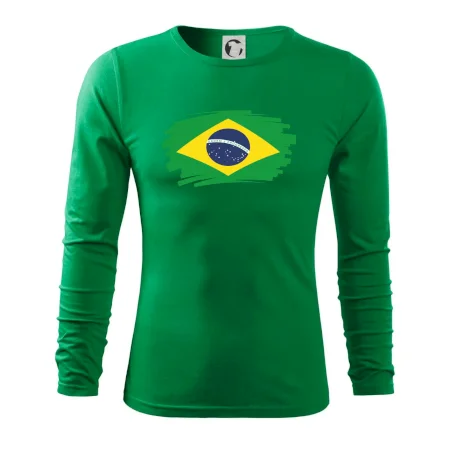 Brazília vlajka štetkou