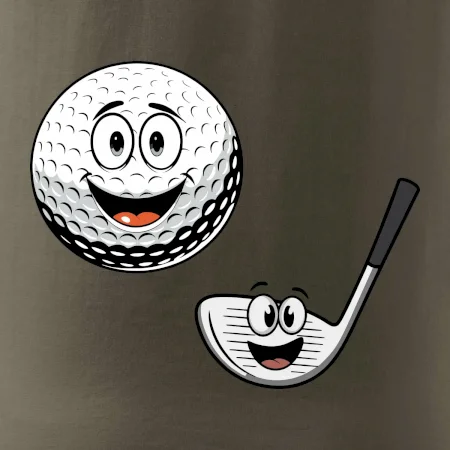 Parové tričko - Golfová palica a loptička