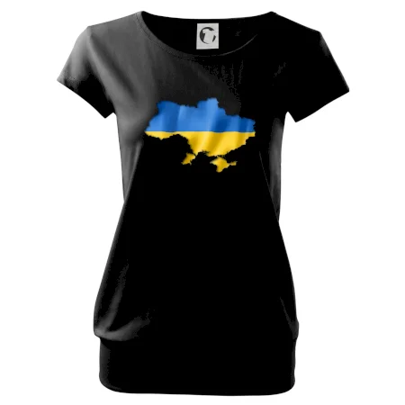 Ukrajina vlajka mapa