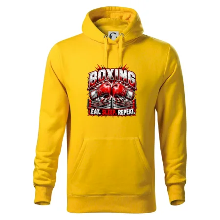Boxerské rukavice v ringu eat sleep repeat