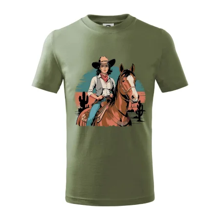 Cowgirl vintage na koni