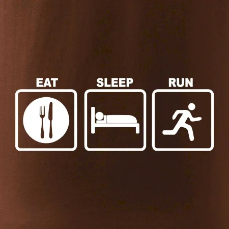 Eat sleep run štvorce