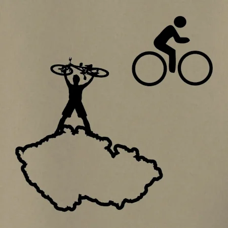 Mapa ČR + kolo na prsu