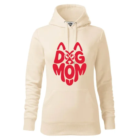 Dog mom nápis v hlavě