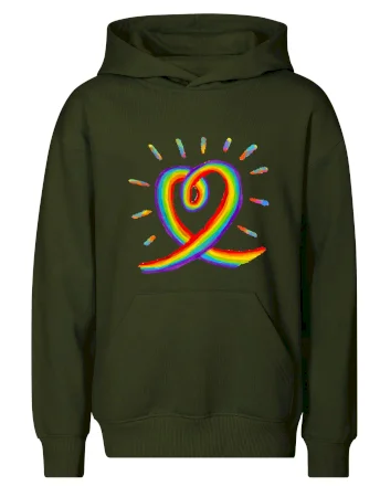 Srdce pride dúha kreslená