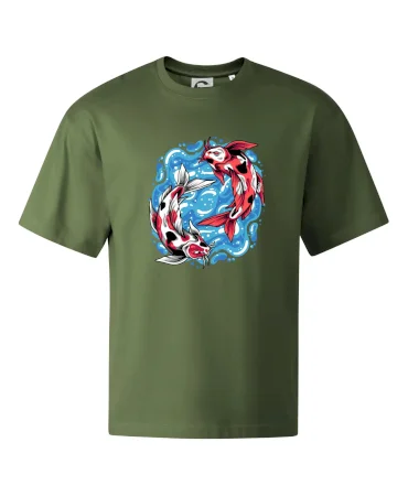 Yin & Yang Koi kapor - červený