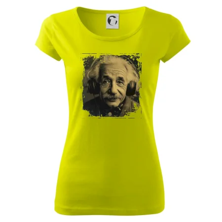Albert Einstein so slúchadlami