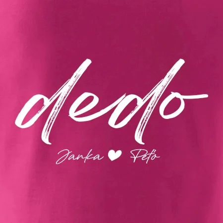 Dedo - tričko menami detí písacie písmo