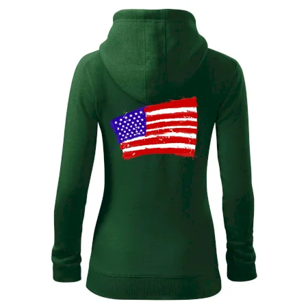 Americká vlajka ohnutá