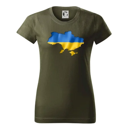 Ukrajina vlajka mapa