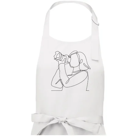 Fotografka stojaca jedným ťahom