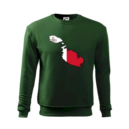 Mapa Malta s vlajkou