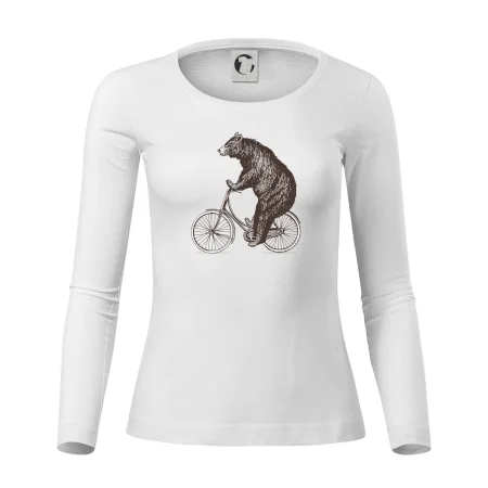Medveď na bicykli