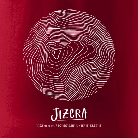 Jizera - vrstevnice v kruhu