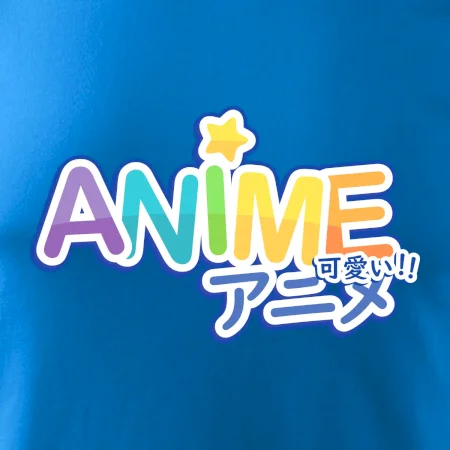 Anime nápis dúhový