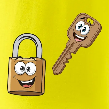 Parové tričká - Zámok a kľúč