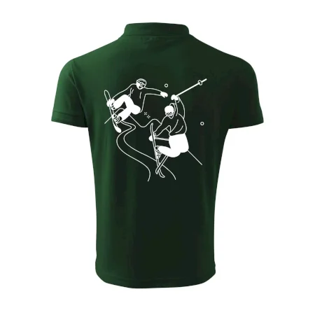 Lyžovanie - kreslené obrázok