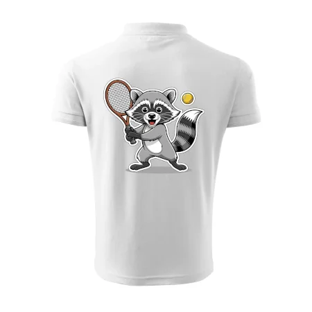 Mýval hrá tenis kreslený