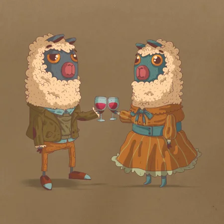 Alpaky s vínom pár