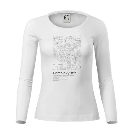 Lomnický štít - vrstevnice v obdĺžniku