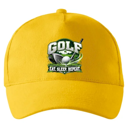Golfová palica s loptičkou eat sleep repeat