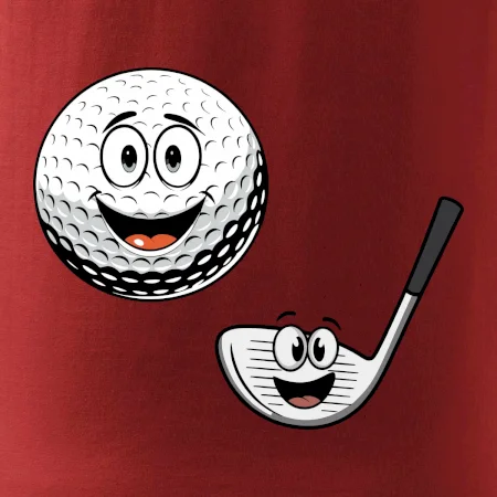 Parové tričko - Golfová palica a loptička
