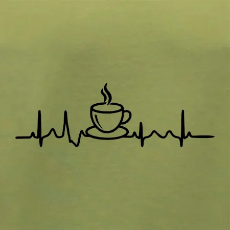EKG hrnček kávy