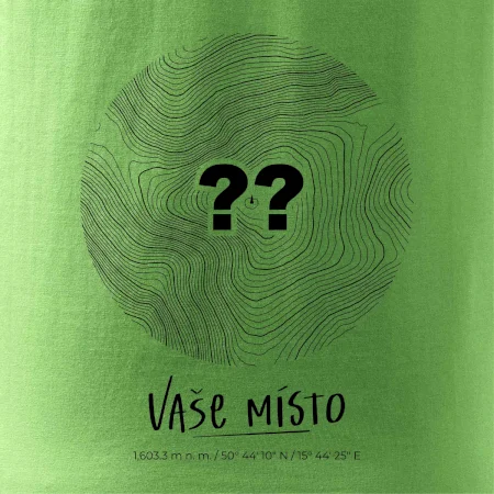 Vaše miesto - vrstevnice v kruhu