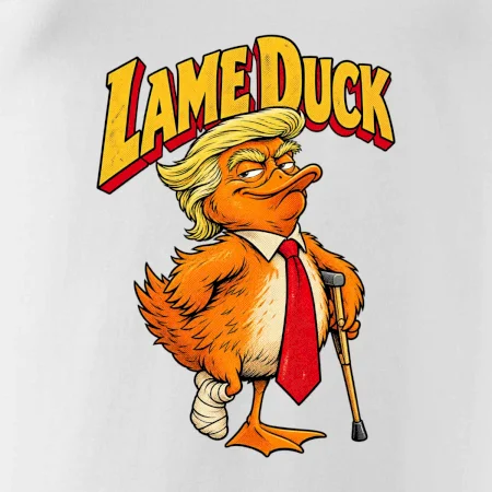 Trump jako kulhající kachna retro komiks