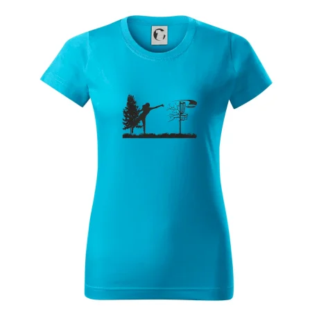 Disc golf - žena čierny obrázok