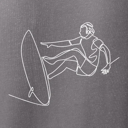 Surfer na vlne jedným ťahom