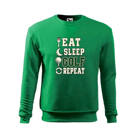 Eat sleep golf repeat typografie